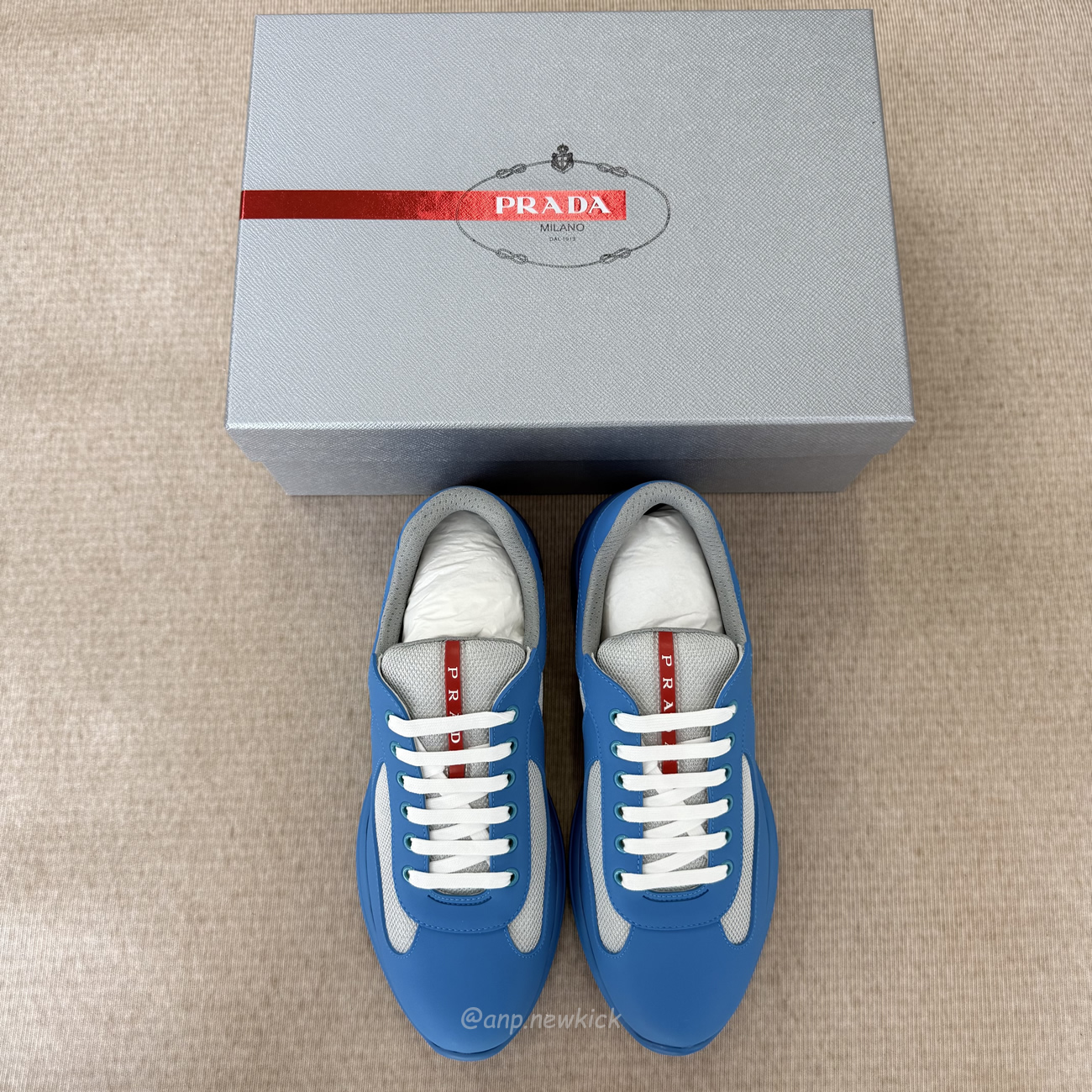 Prada Americas Cup Icon Soft Blue Sneakers (5) - www.newkick.org